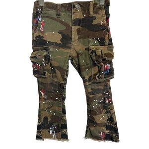 Tulones Boys Camo Splatter Paint Cargo Pants size 5